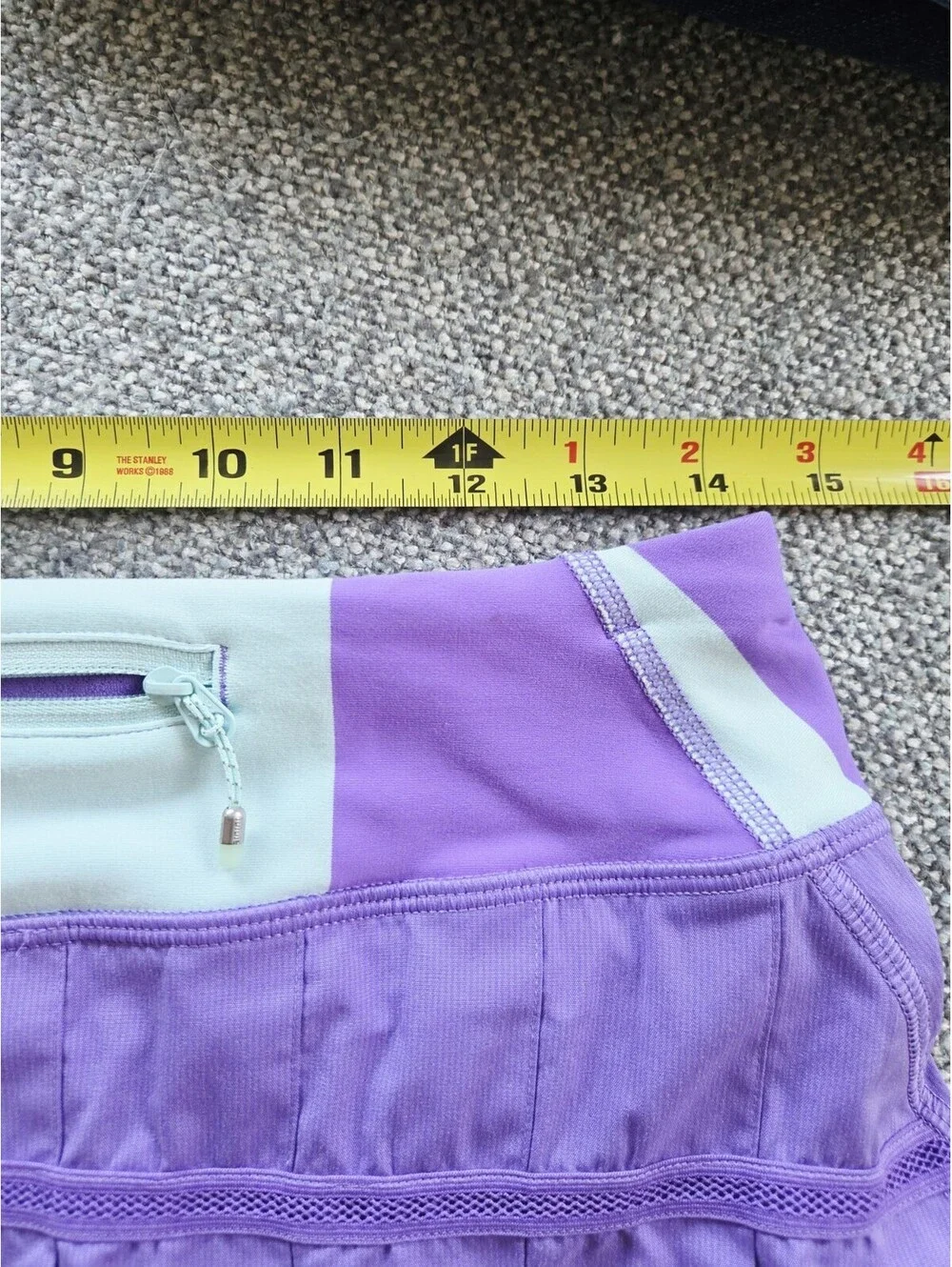 Lululemon Run Pace Setter Skirt Purple Mint Pleated Tennis/pickleball Skort 6R